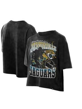 New Era Jacksonville Jaguars Cropped Boxy NFL T-Shirt Sz. Large